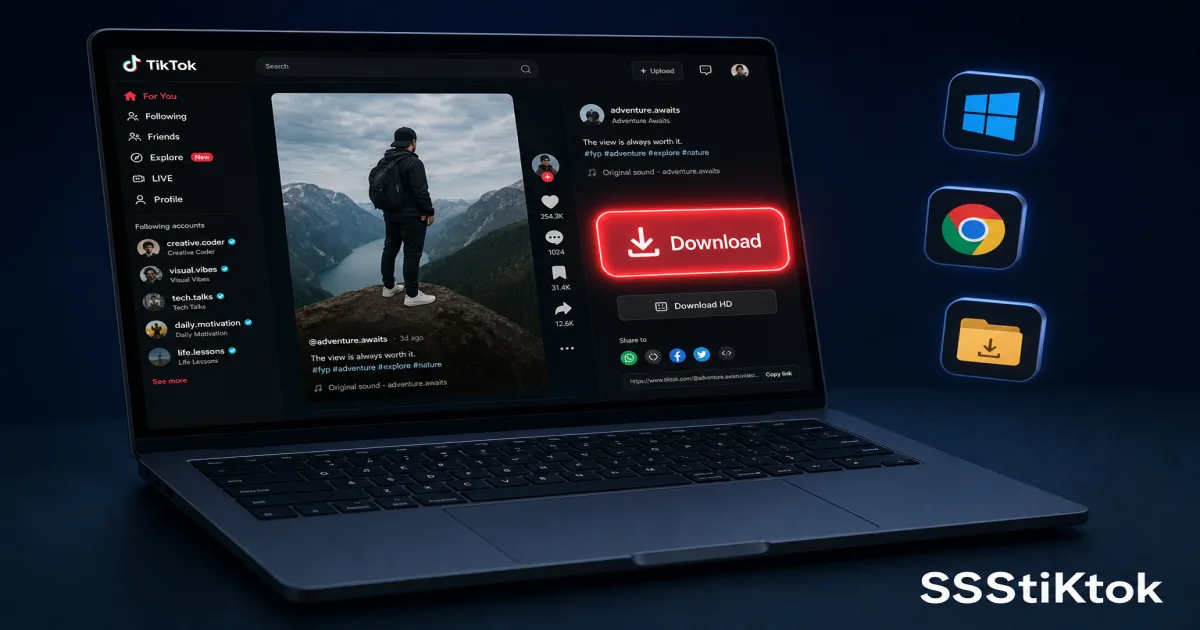 Download TikTok dari PC atau Laptop