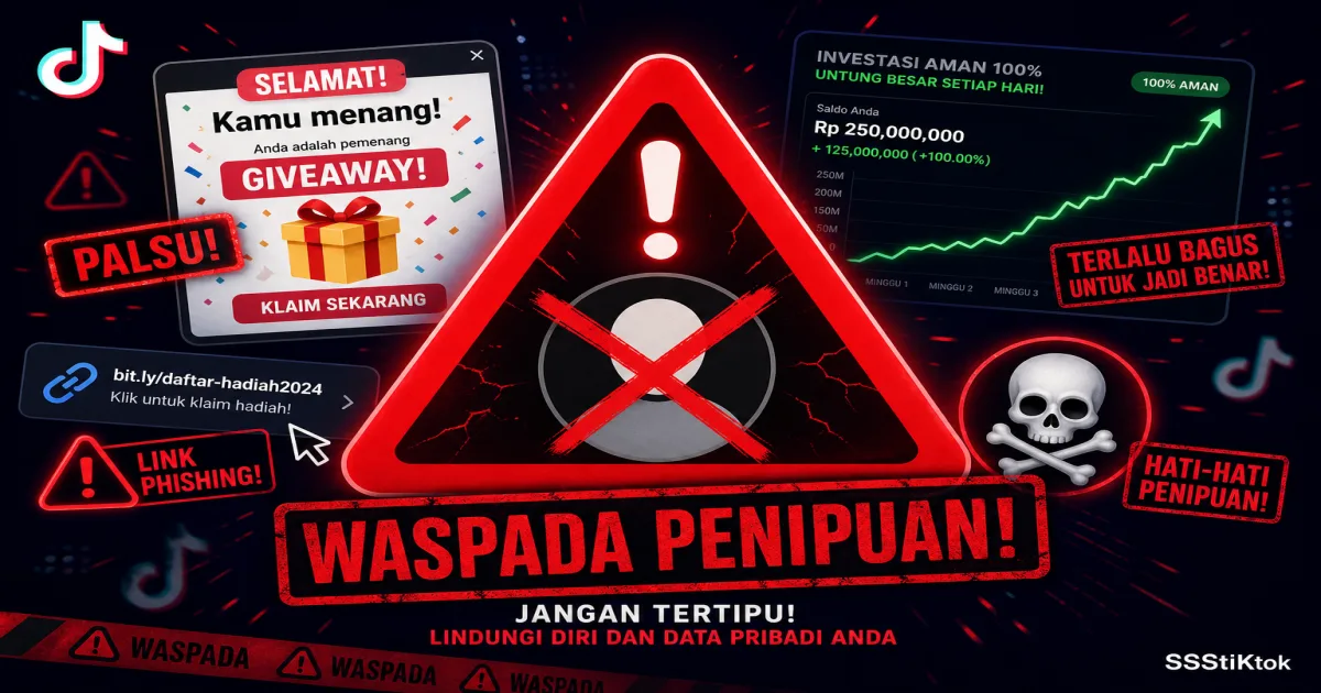Penipuan di TikTok Indonesia & Cara Hindari