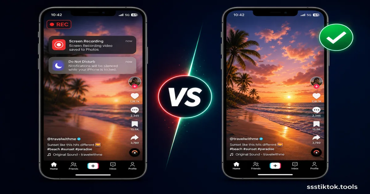 Screen Record vs Download TikTok: Which Wins?
